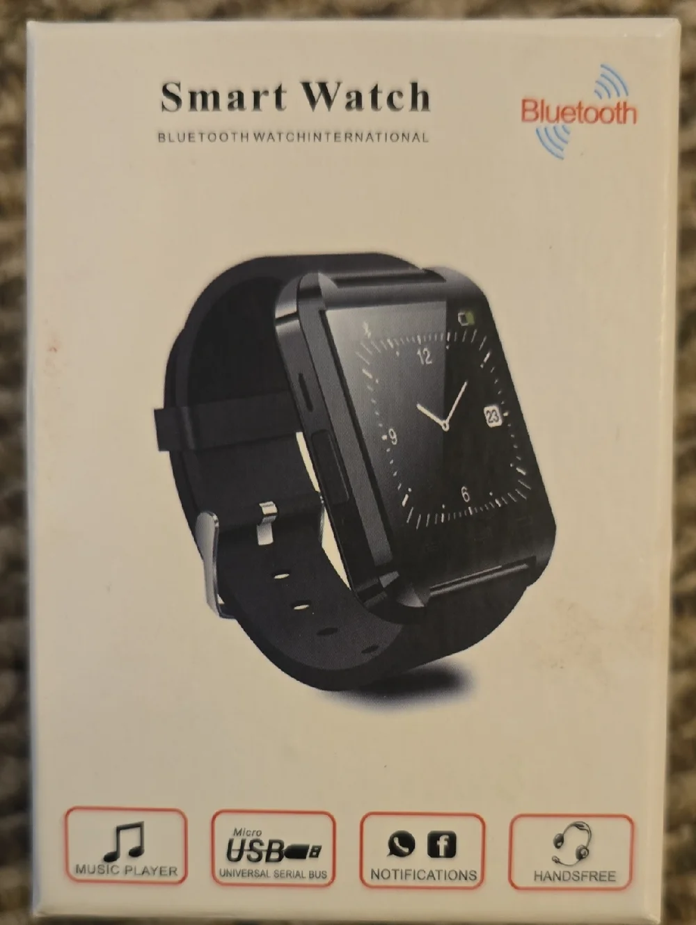 White Smartwatch - Fitness Wearable Music Etc.